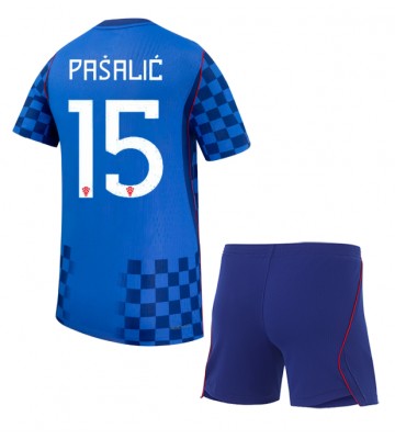 Kroatien Mario Pasalic #15 Udebanetrøje Børn VM 2026 Kortærmet (+ Korte bukser)